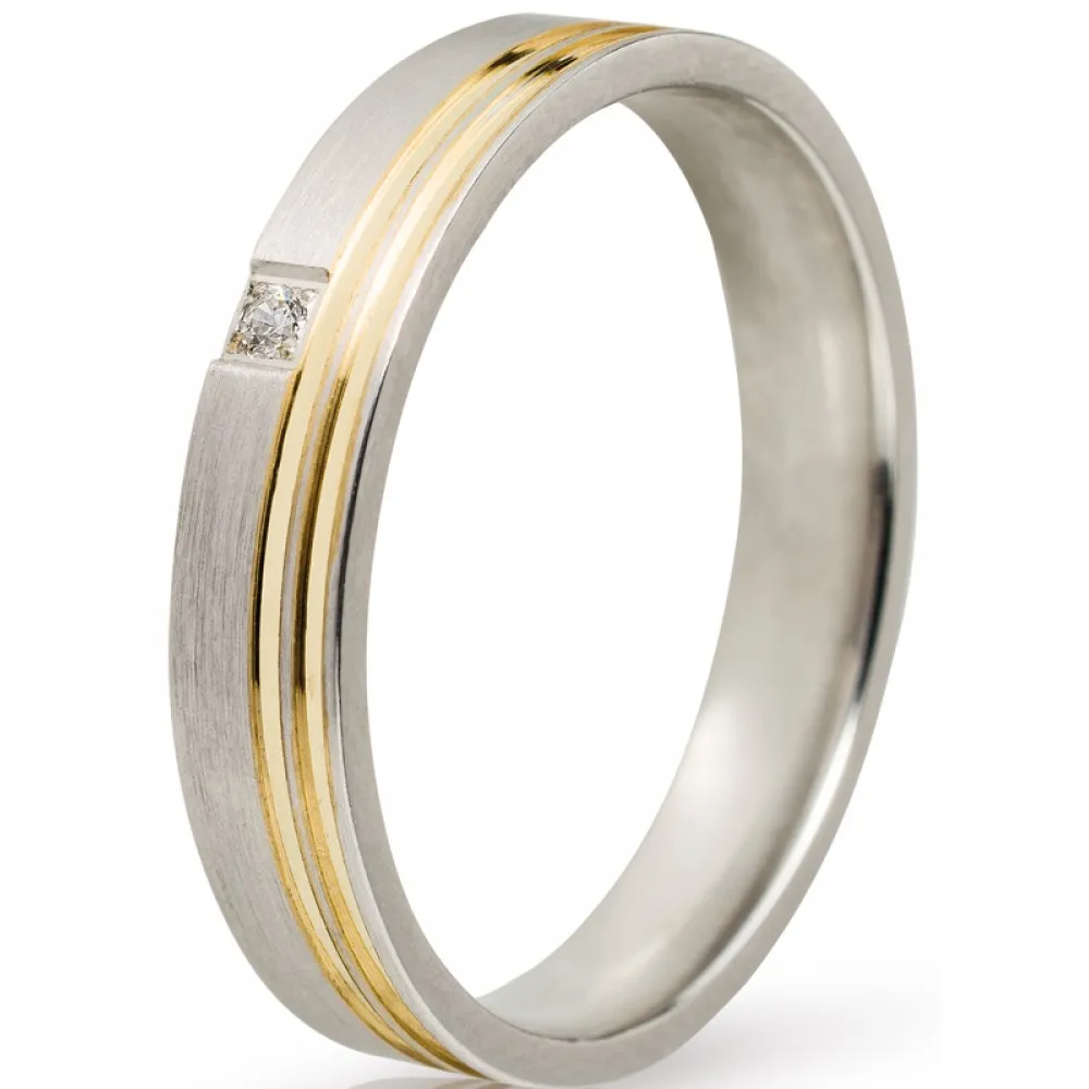 MASCHIO FEMMINA Eternity Χρυσές & Λευκόχρυσες Σετ Βέρες 9K or 14K or 18K F4367CZ