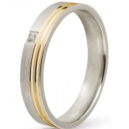 MASCHIO FEMMINA Eternity Χρυσές & Λευκόχρυσες Σετ Βέρες 9K or 14K or 18K F4367CZ