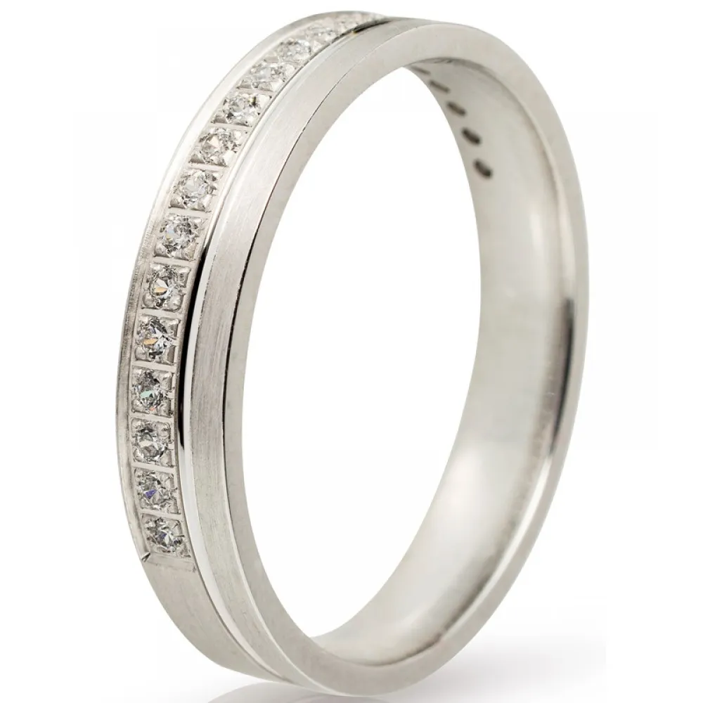 MASCHIO FEMMINA Eternity Λευκόχρυσες Σετ Βέρες 9K or 14K or 18K G4381CZ