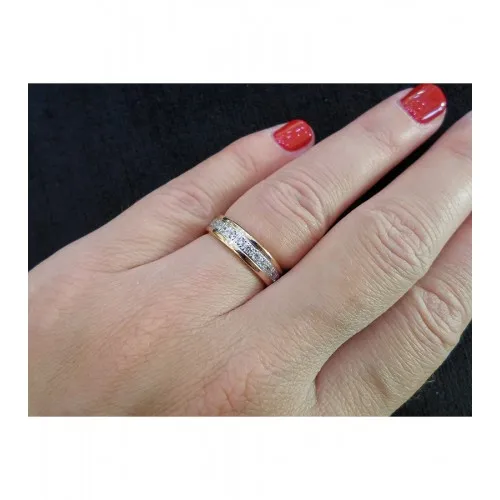 MASCHIO FEMMINA Eternity Ρόζ Χρυσές & Λευκόχρυσες Σετ Βέρες 9K or 14K or 18K GO031CZ