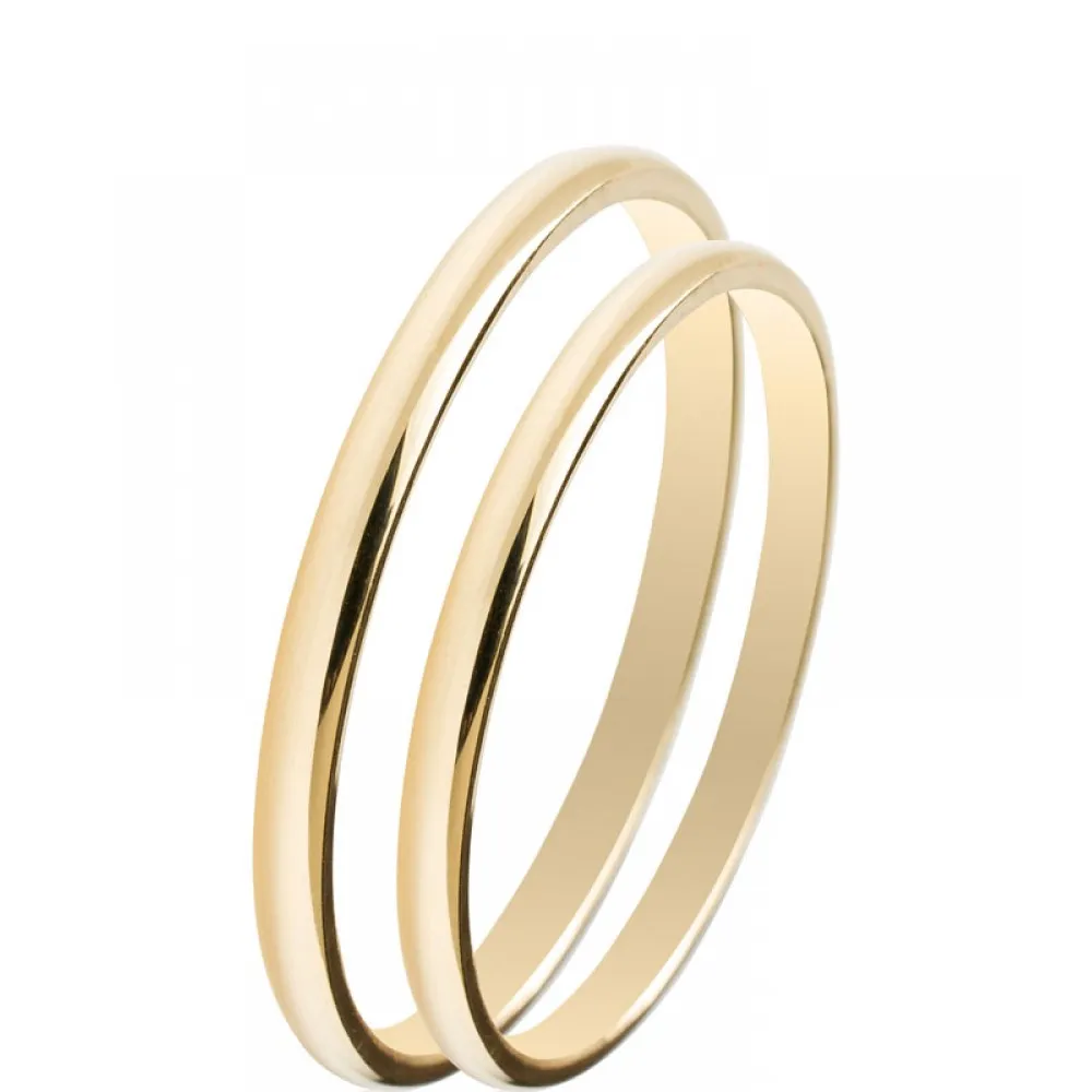 MASCHIO FEMMINA Slim Χρυσές Σετ Βέρες 9K or 14K or 18K SL01