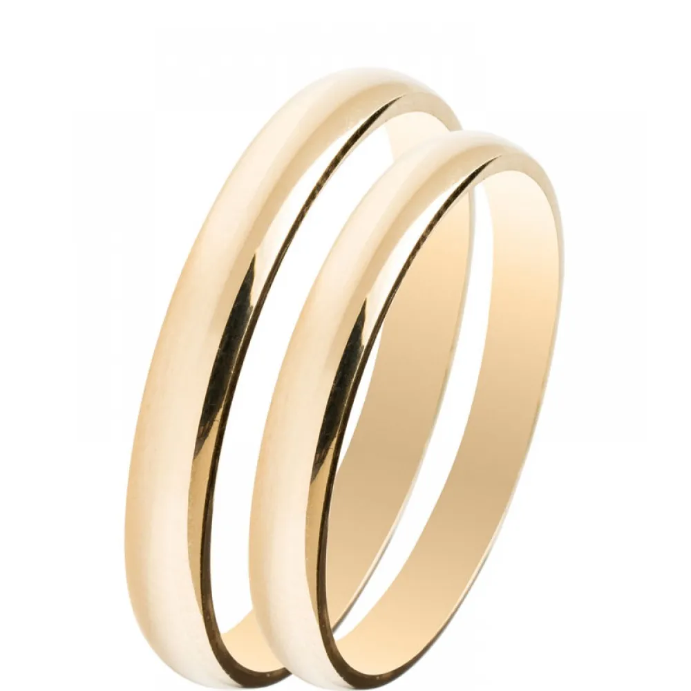 MASCHIO FEMMINA Slim Χρυσές Σετ Βέρες 9K or 14K or 18K SL03