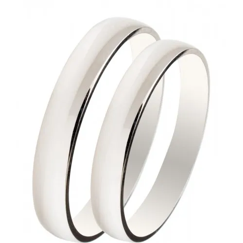 MASCHIO FEMMINA Slim Λευκόχρυσες Σετ Βέρες 9K or 14K or 18K SL06