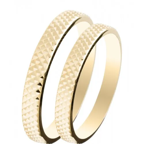 MASCHIO FEMMINA Slim Χρυσές Σετ Βέρες 9K or 14K or 18K SL08