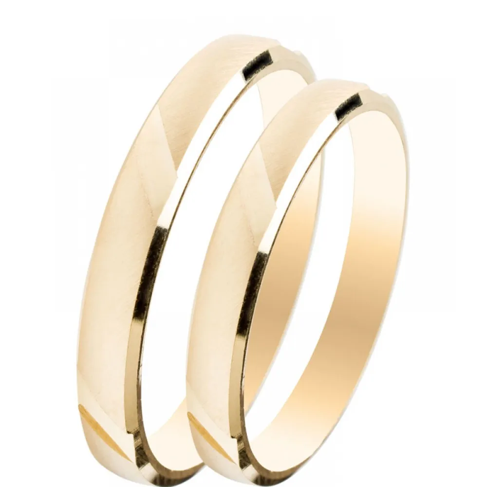 MASCHIO FEMMINA Slim Χρυσές Σετ Βέρες 9K or 14K or 18K SL09