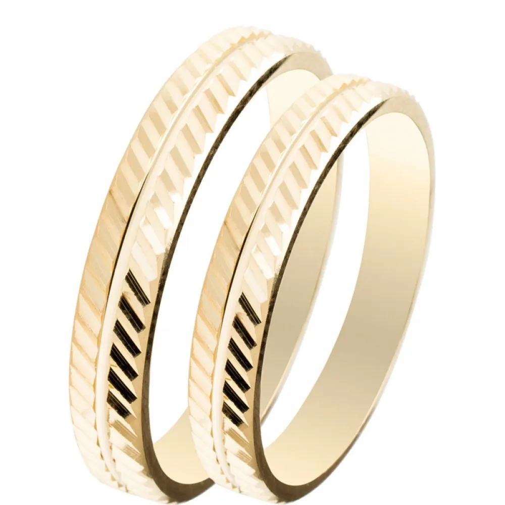 MASCHIO FEMMINA Slim Χρυσές Σετ Βέρες 9K or 14K or 18K SL10