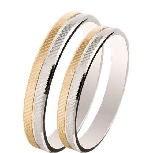 MASCHIO FEMMINA Slim Χρυσές & Λευκόχρυσες Σετ Βέρες 9K or 14K or 18K SL12