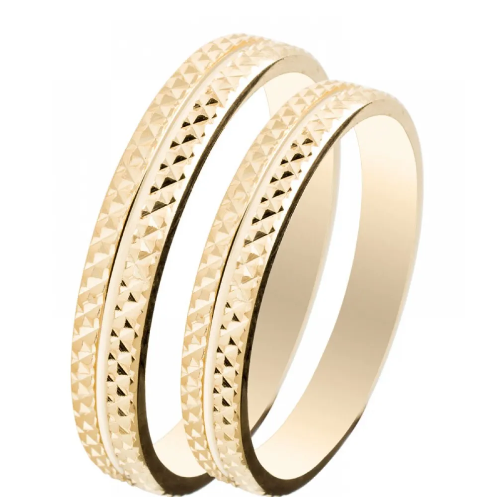 MASCHIO FEMMINA Slim Χρυσές Σετ Βέρες 9K or 14K or 18K SL18