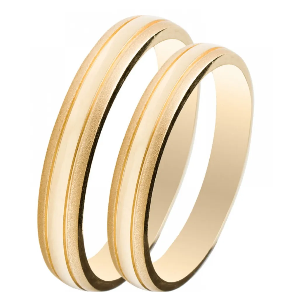 MASCHIO FEMMINA Slim Χρυσές σετ Βέρες 9K or 14K or 18K SL23