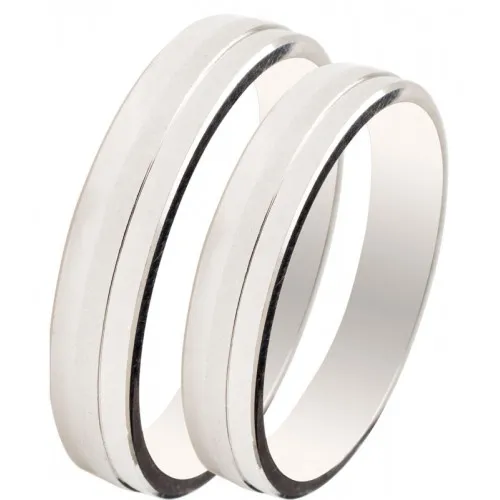 MASCHIO FEMMINA Slim Λευκόχρυσες Σετ Βέρες 9K or 14K or 18K SL24