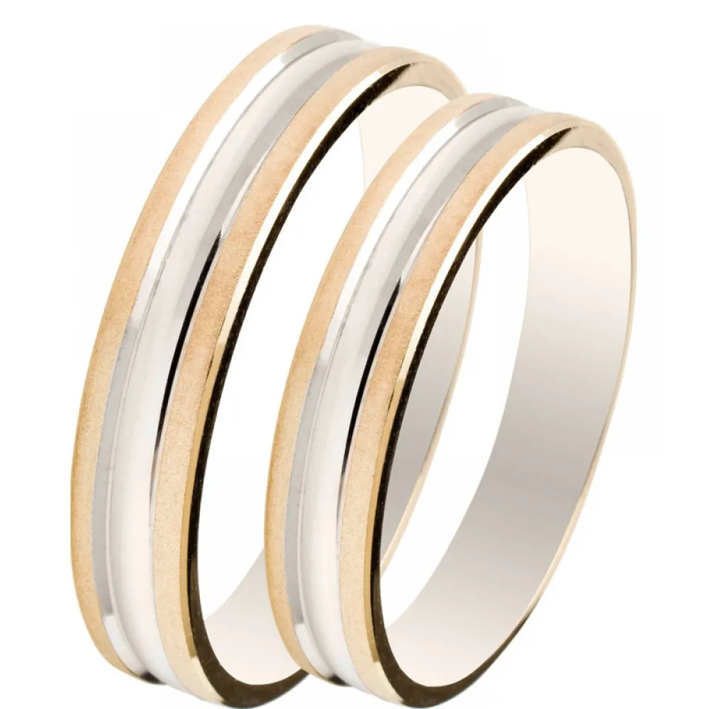 MASCHIO FEMMINA Slim Χρυσές & Λευκόχρυσες Σετ Βέρες 9K or 14K or 18K SL25