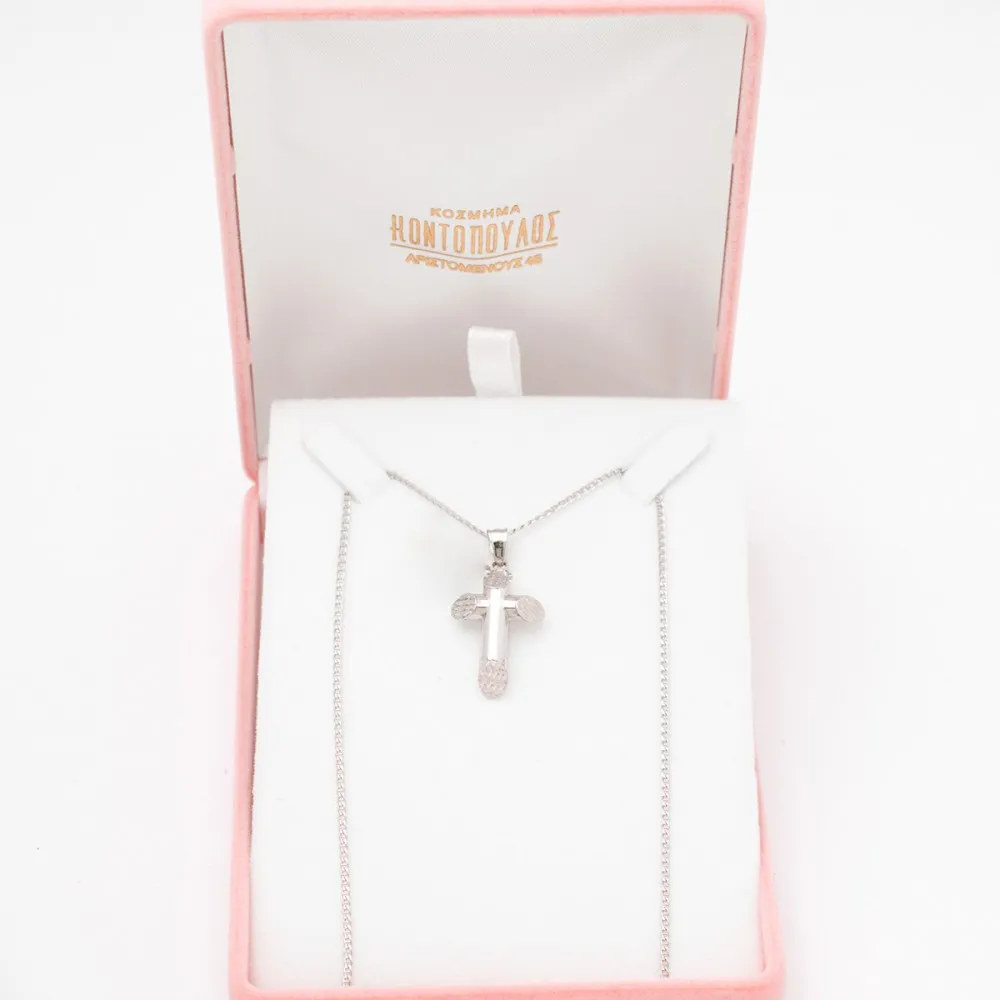 14K Λευκόχρυσος Σταυρός S141SP