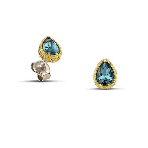 DIMITRIOS EXCLUSIVE Ασήμι 925 Σκουλαρίκια με Swarovski Πέτρες και Ζιργκόν S156-2