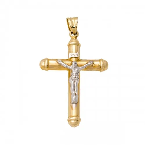 14K Χρυσός Δίχρωμος Σταυρός S316N40