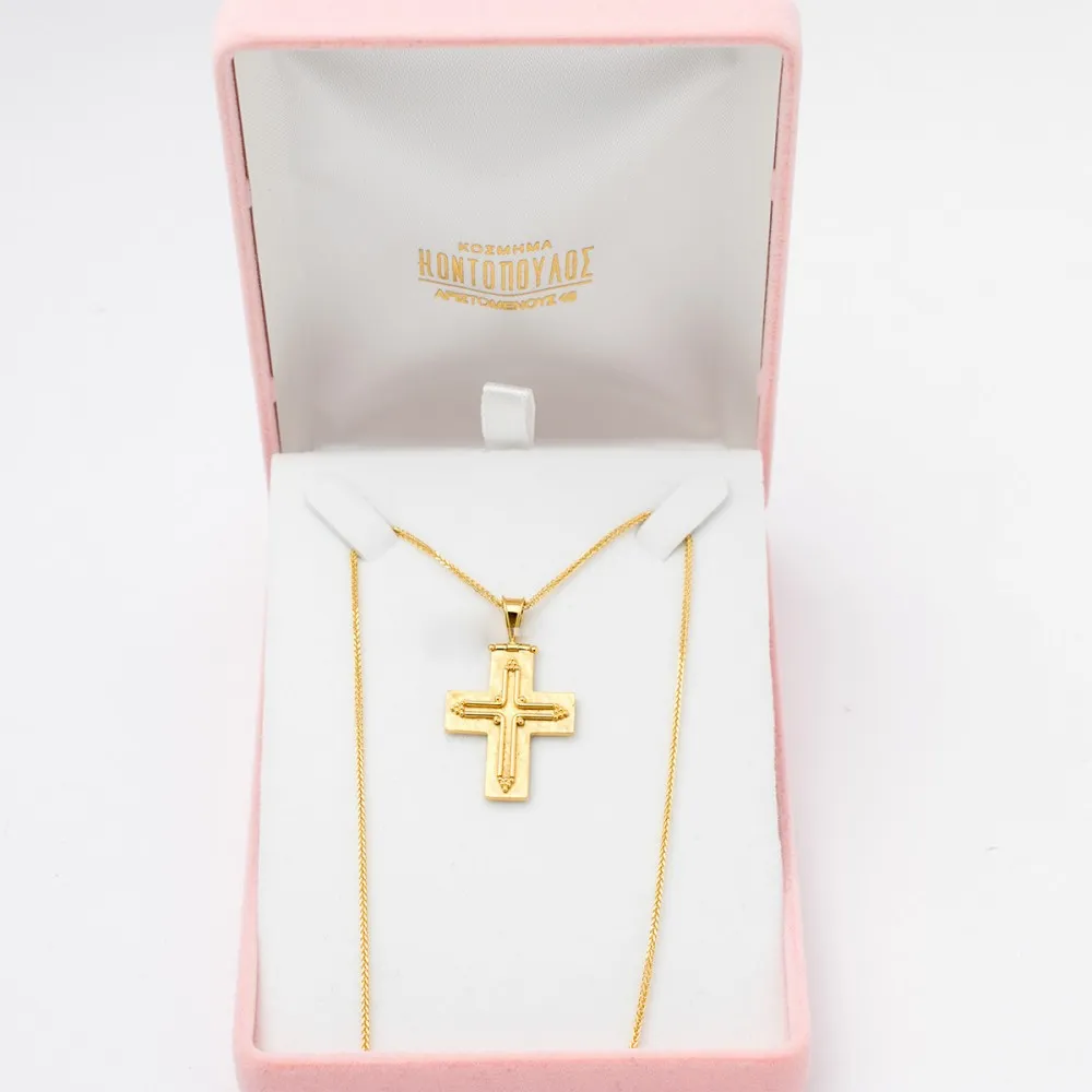 18Κ Χρυσός Χειροποίητος Σταυρός S760D40