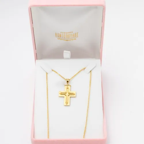 18Κ Χρυσός Χειροποίητος Σταυρός S760D40