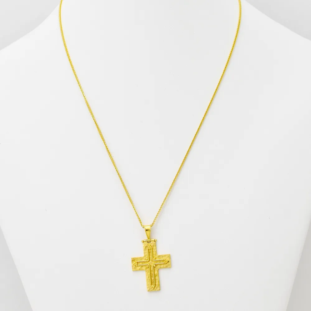 18Κ Χρυσός Χειροποίητος Σταυρός S760D40