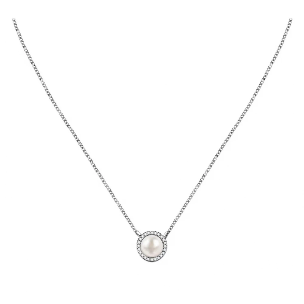 MORELLATO Κολιέ από Ασήμι 925, με Πέρλα και Λευκά Ζιργκόν SAER49