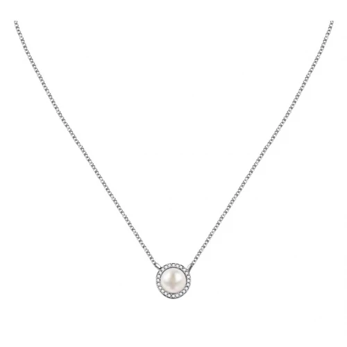 MORELLATO Κολιέ από Ασήμι 925, με Πέρλα και Λευκά Ζιργκόν SAER49