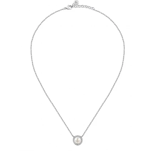 MORELLATO Κολιέ από Ασήμι 925, με Πέρλα και Λευκά Ζιργκόν SAER49
