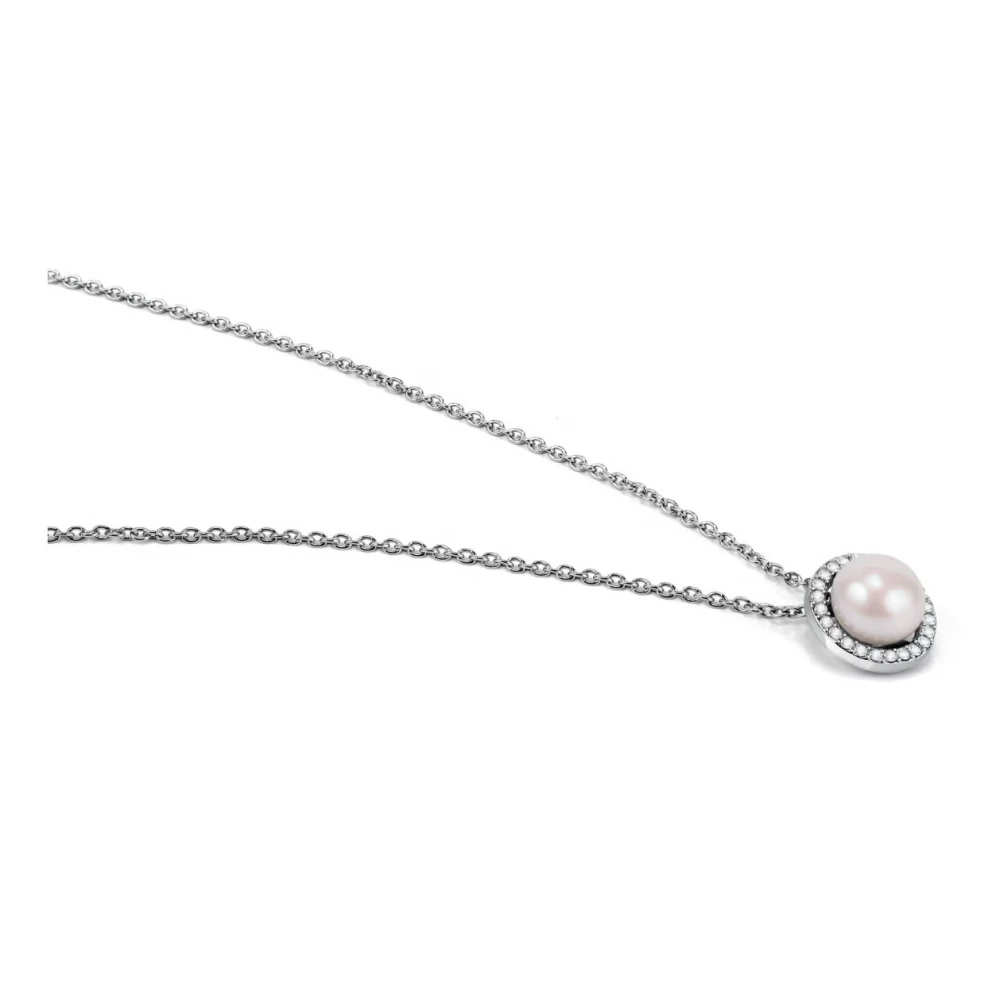 MORELLATO Κολιέ από Ασήμι 925, με Πέρλα και Λευκά Ζιργκόν SAER49
