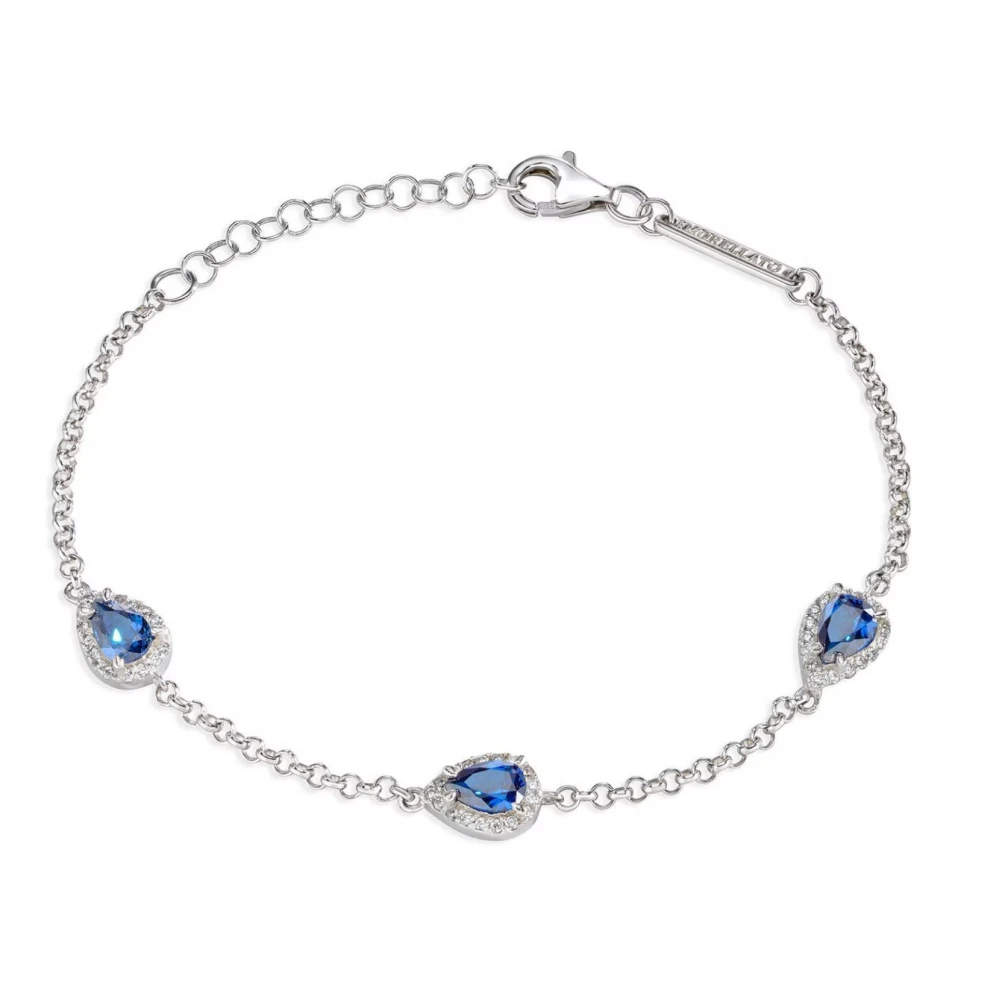 MORELLATO Βραχιόλι από Ασήμι 925, με Λευκά και Μπλε Ζιργκόν SAIW11