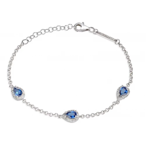 MORELLATO Βραχιόλι από Ασήμι 925, με Λευκά και Μπλε Ζιργκόν SAIW11