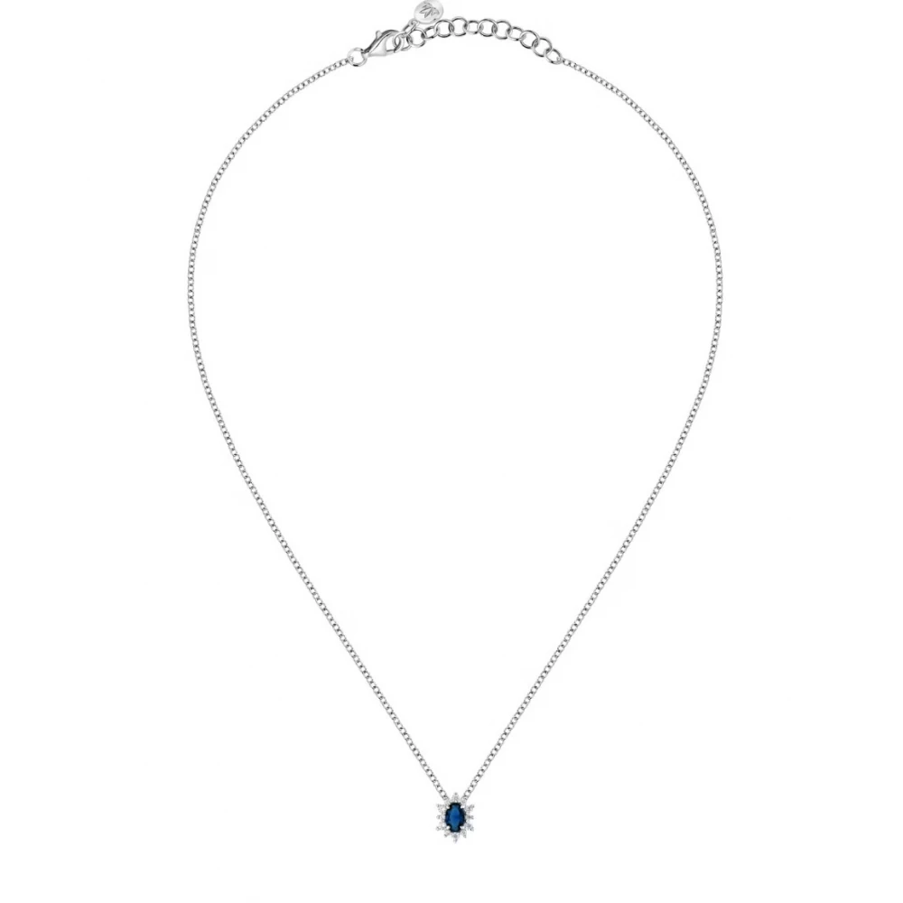 MORELLATO Κολιέ από Ασήμι 925, με Λευκά και Μπλέ Ζιργκόν SAIW150