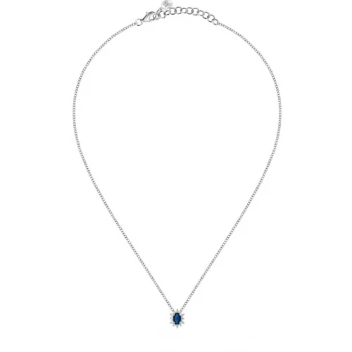 MORELLATO Κολιέ από Ασήμι 925, με Λευκά και Μπλέ Ζιργκόν SAIW150