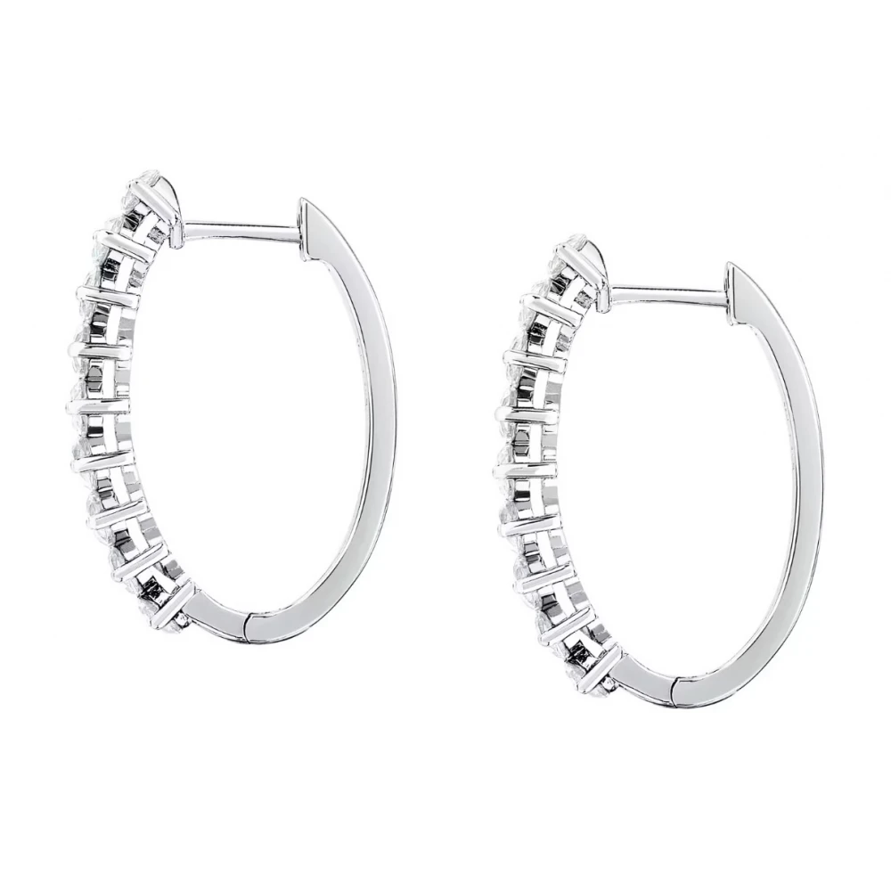 MORELLATO Σκουλαρίκια Κρίκοι 925 Ασήμι Με Λευκά Ζιργκόν SAIW265