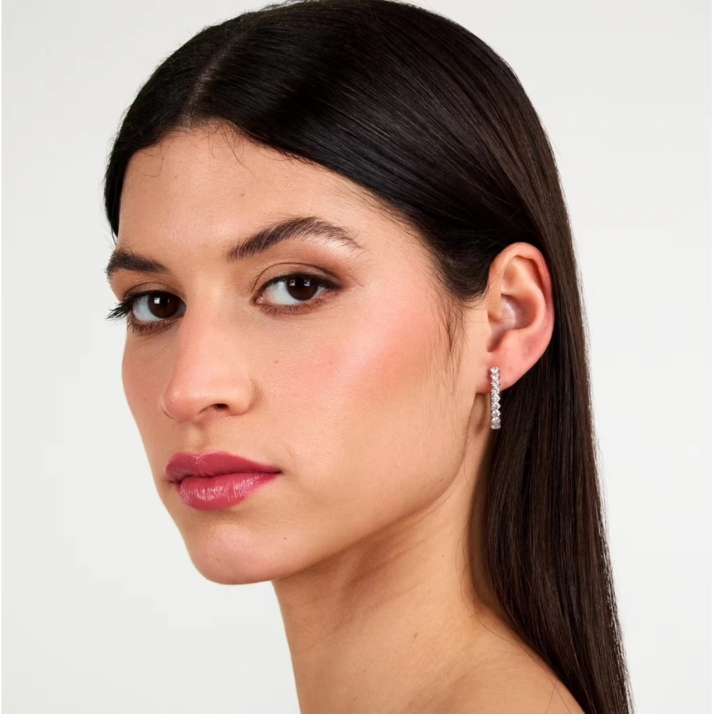 MORELLATO Σκουλαρίκια Κρίκοι 925 Ασήμι Με Λευκά Ζιργκόν SAIW265