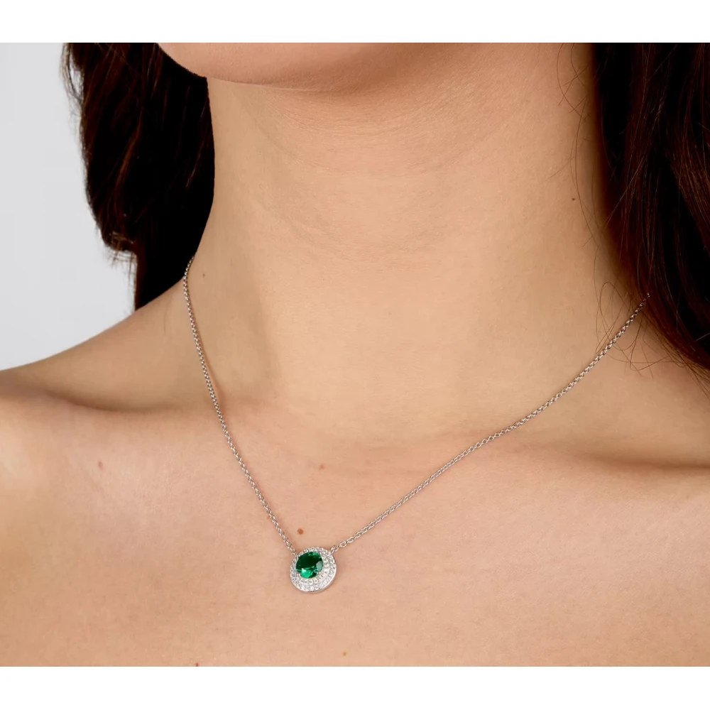 MORELLATO Κολιέ από Ασήμι 925, με Λευκά και Πράσινο Ζιργκόν SAIW272