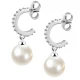 MORELLATO Σκουλαρίκια 925 Ασήμι Με Πέρλα και Λευκά Ζιργκόν SANH03