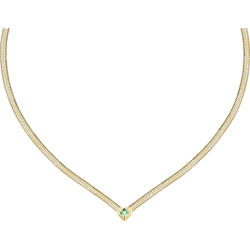 MORELLATO Κολιέ από Επιχρυσωμένο Ανοξείδωτο Ατσάλι με Ζιργκόν SAVY30