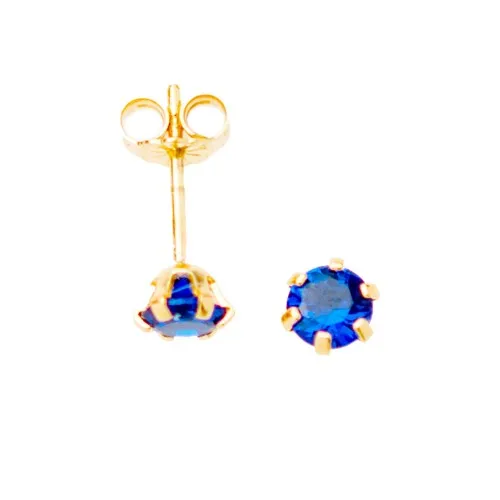 14K Χρυσά Σκουλαρίκια Παιδικά με Ζιργκόν SK083M