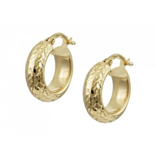 14Κ Χρυσά Σκουλαρίκια Κρίκοι Σφυρήλατα SK191KN