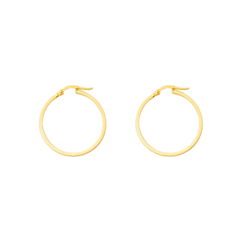 14K Χρυσά Σκουλαρίκια Κρίκοι SK375F1