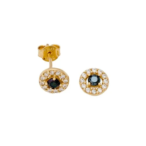 14K Χρυσά Σκουλαρίκια με Ζιργκόν  SK382G1