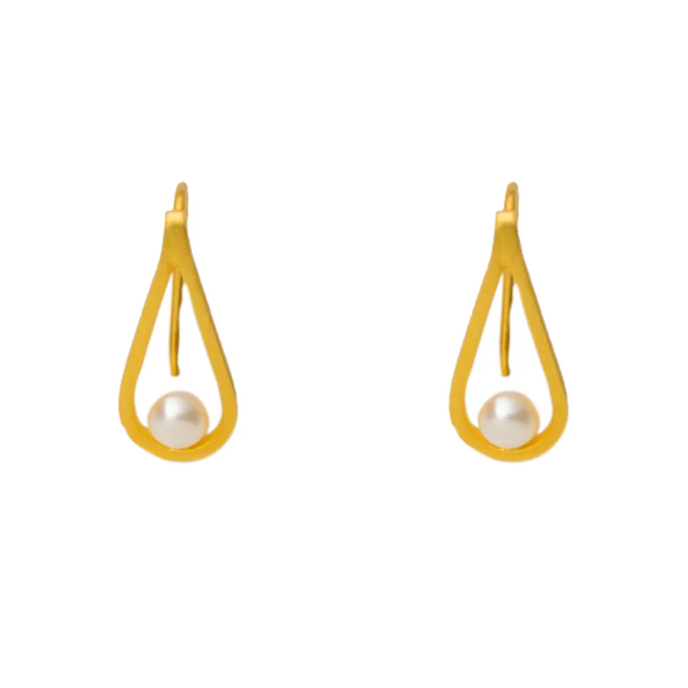 14Κ Χρυσά Σκουλαρίκια με Μαργαριτάρι SK661KT1