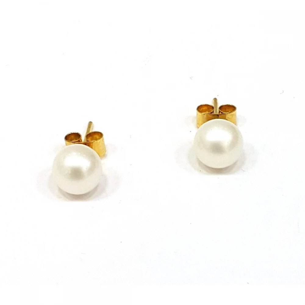 14K Χρυσά Σκουλαρίκια με Μαργαριτάρι SK906K