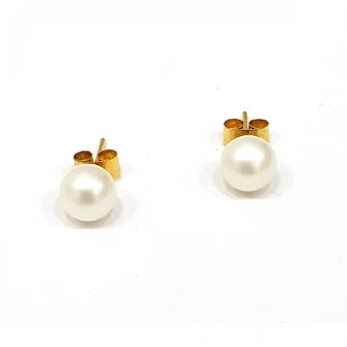 14K Χρυσά Σκουλαρίκια με Μαργαριτάρι SK906K