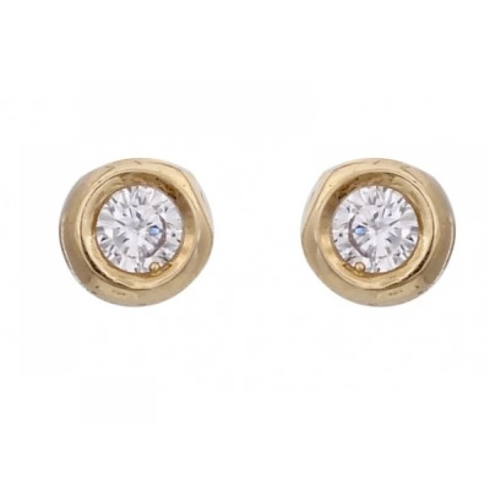 14Κ Χρυσά Σκουλαρίκια με Ζιργκόν SK9105