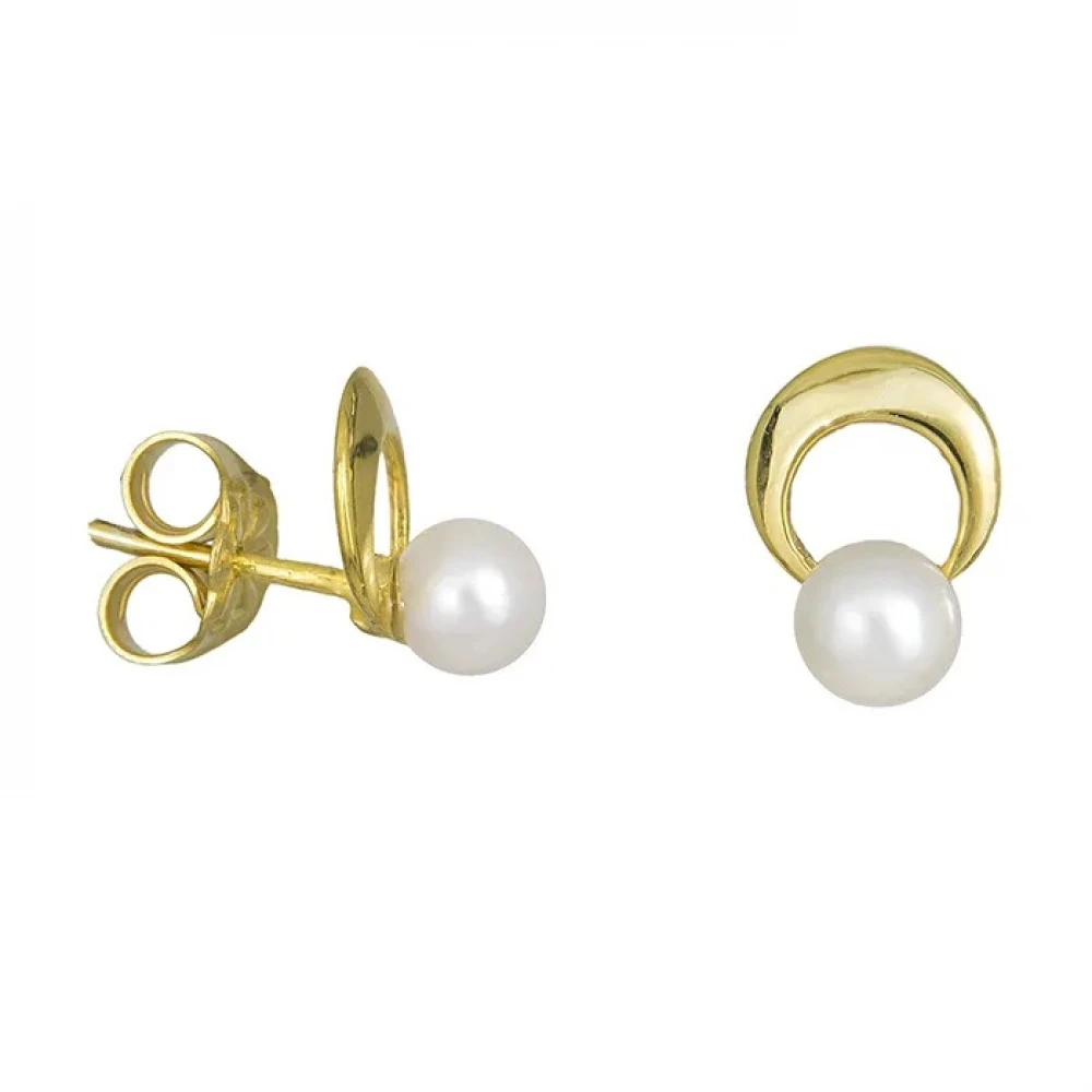9K Χρυσά Σκουλαρίκια με Μαργαριτάρι SK97GKS
