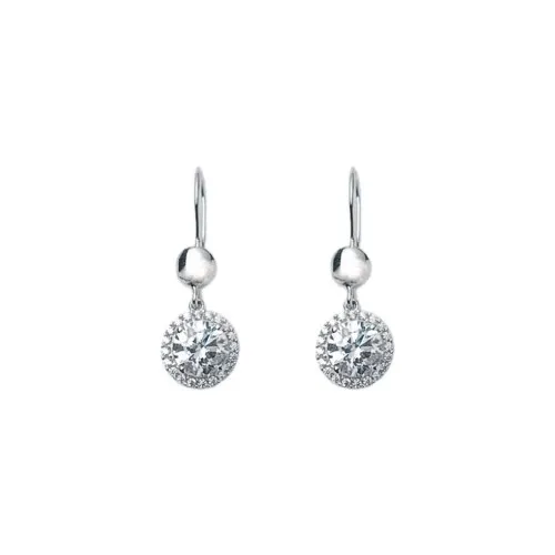 14K Λευκόχρυσα Σκουλαρίκια με Ζιργκόν SKZ9802