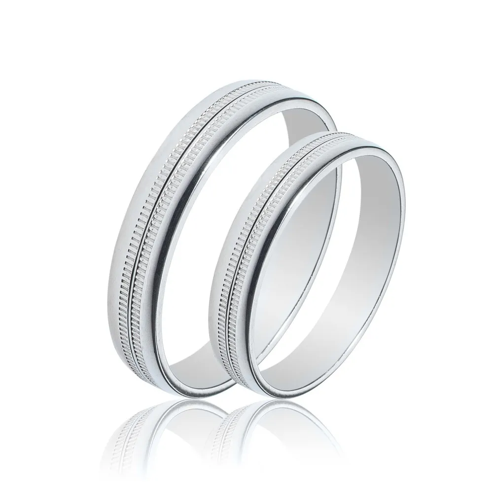 MASCHIO FEMMINA Sottile Λευκόχρυσες Σετ Βέρες 9K - 14K - 18K SL38