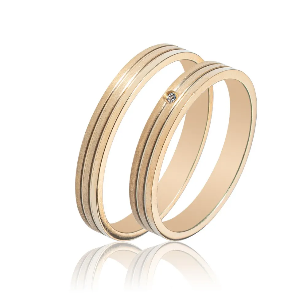 MASCHIO FEMMINA Sottile Χρυσές Σετ Βέρες 9K - 14K - 18K SL58