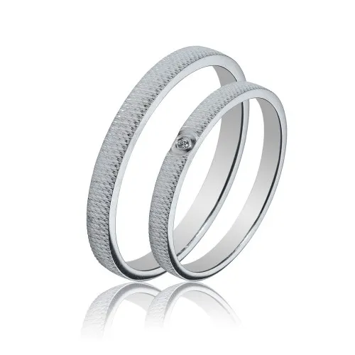 MASCHIO FEMMINA Sottile Λευκόχρυσες Σετ Βέρες 9K - 14K - 18K SL92