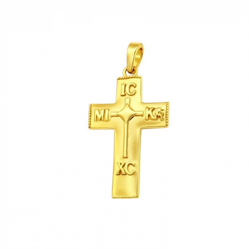 14K Χρυσός Σταυρός Δύο Όψεων με Πολύχρωμα Ζιργκόν SS10871VR