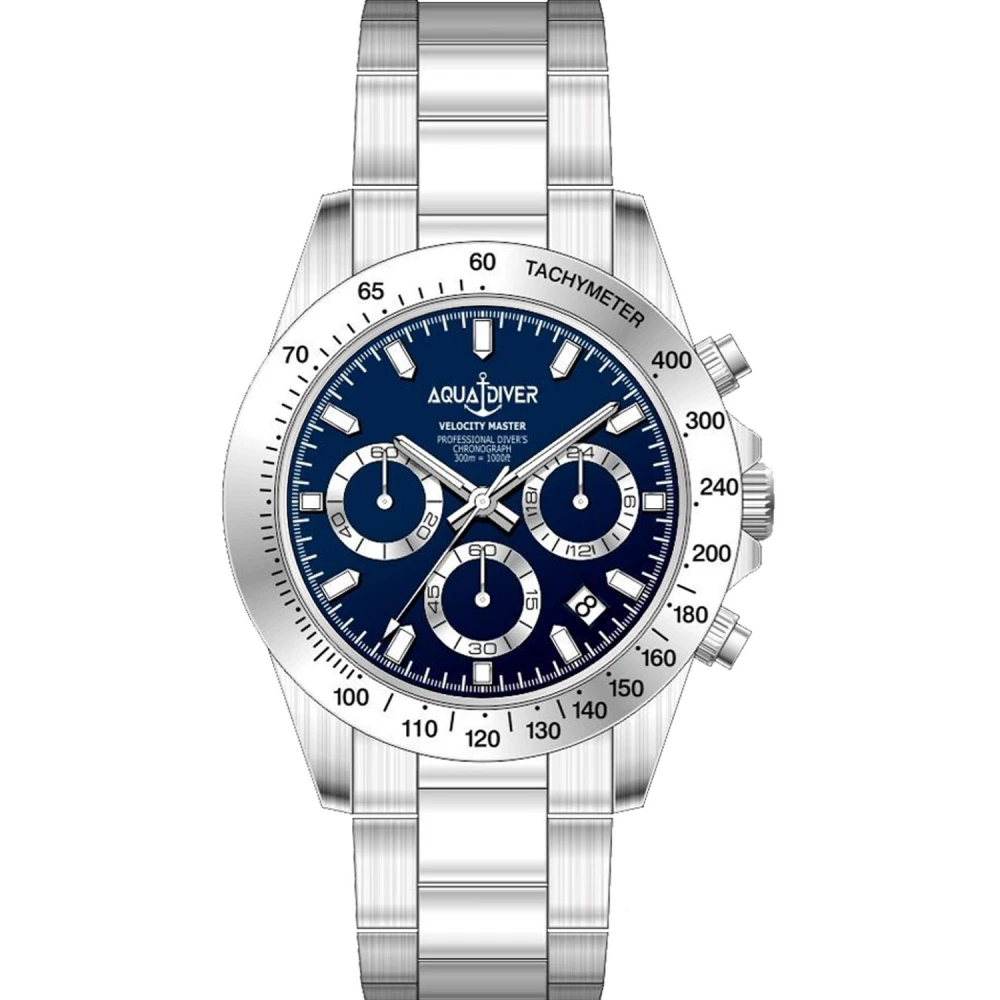 AQUADIVER Velocity Master Χρονογράφος με Μπρασελέ από Ανοξείδωτο Ατσάλι SS22187G47