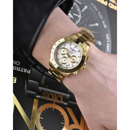 AQUADIVER Velocity Master Χρονογράφος με Επιχρυσωμένο Μπρασελέ από Ανοξείδωτο Ατσάλι SS22187G51